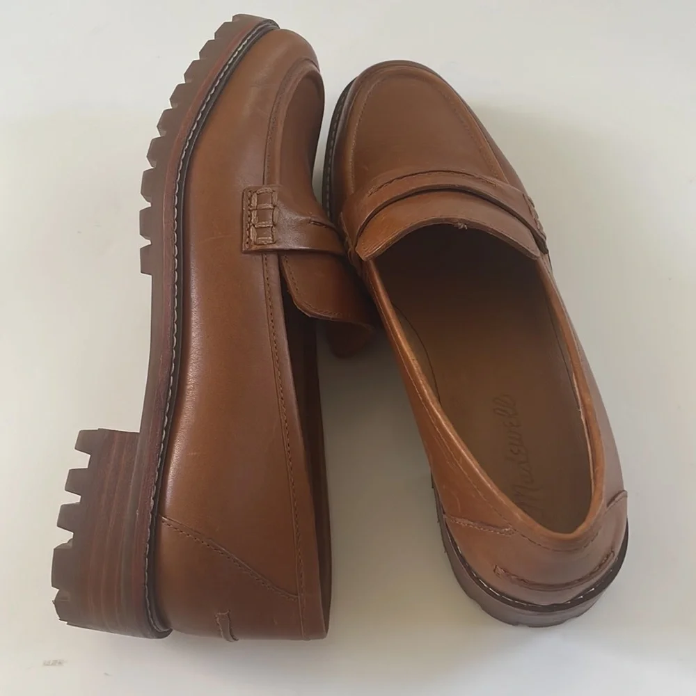 MADEWELL Corinne leather loafer lug sole Almost New Gorgeous! 9 - Picture 12 of 13